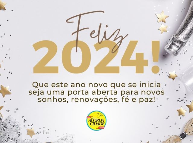 Post-para-Instagram-Feliz-2024-com-mensagem-Fotografico-Dourado-e-Branco