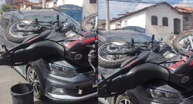 Moto-fica-em-cima-de-carro-apos-colisao-em-Jequie-Foto-Caca-Santana