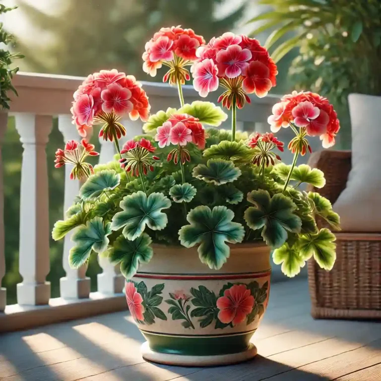 72jaATaZ-DALLC2B7E-2025-03-15-09.46.05-A-realistic-image-of-a-vibrant-geranium-Pelargonium-plant-in-full-bloom-placed-in-a-decorative-ceramic-pot-on-a-sunny-balcony.-The-plant-has-lush-g-1