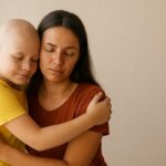 crianca-doenta-mae-pais-filhos-doenca-cancer-foto-gerado-por-ia-promp-iasmim-santos-