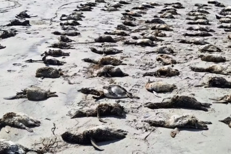 pinguins-encontrados-mortos-em-prais-de-sp-Foto-IPec-Divulgacao