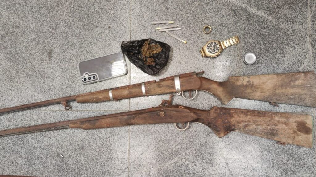 espingardas-apreendidas-em-Sao-Goncalo-dos-Campos-foto-reproducao-