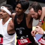 Robson-Oliveira-de-branco-Ajay-Haridasse-de-preto-e-Aaron-Beggs-de-amarelo-Reproducao-Instagram-umpz