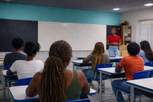 professor-sala-de-aula-negros-negras-mulher-estudantes-foto-divulgacao-