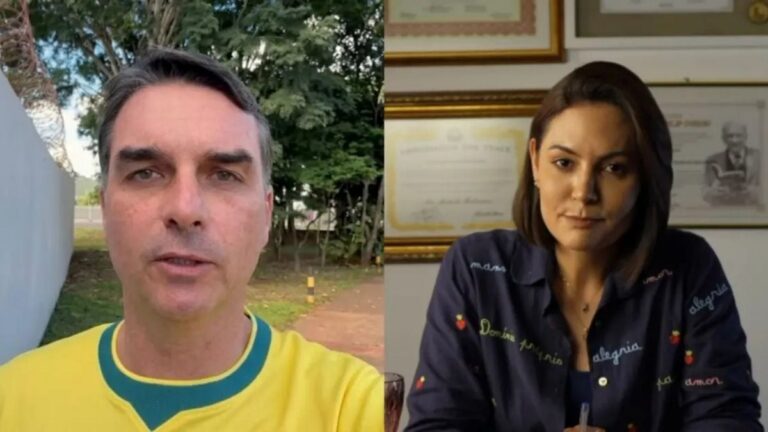 Flavio-Bolsonaro-e-Michelle-Bolsonaro-arte-Foto-reproducao-