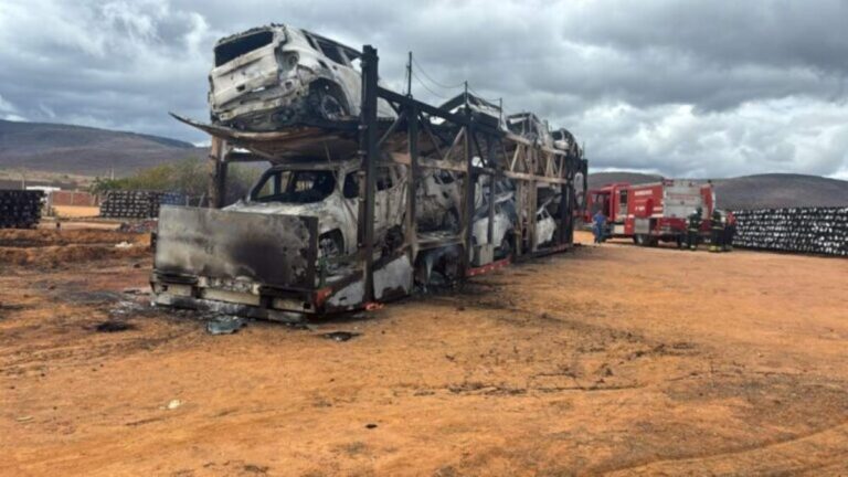Dez-carros-ficam-destruidos-apos-incendio-em-caminhao-cegonha-Foto-Reproducao-Blog-Marcos-Frahm-230726