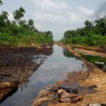 Um-vazamento-de-petroleo-e-visivel-no-Delta-do-Niger-em-Ogboinbiri-Nigeria-em-11-de-dezembro-de-2024-Foto-AP-Sunday-Alamba