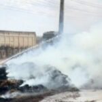 Caminhao-com-carga-de-feno-pega-fogo-na-BR-242-em-Luis-Eduardo-Magalhaes-foto-reproducao-1